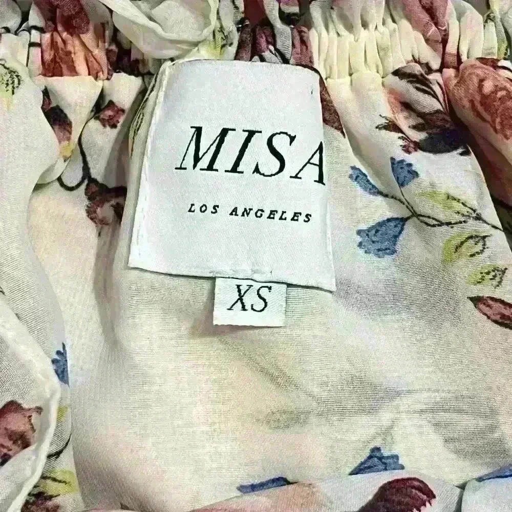 MISA Los Angeles Giselle Off The Shoulder Floral Top Tiered Ruffle Top Size XS - Picture 4 of 11